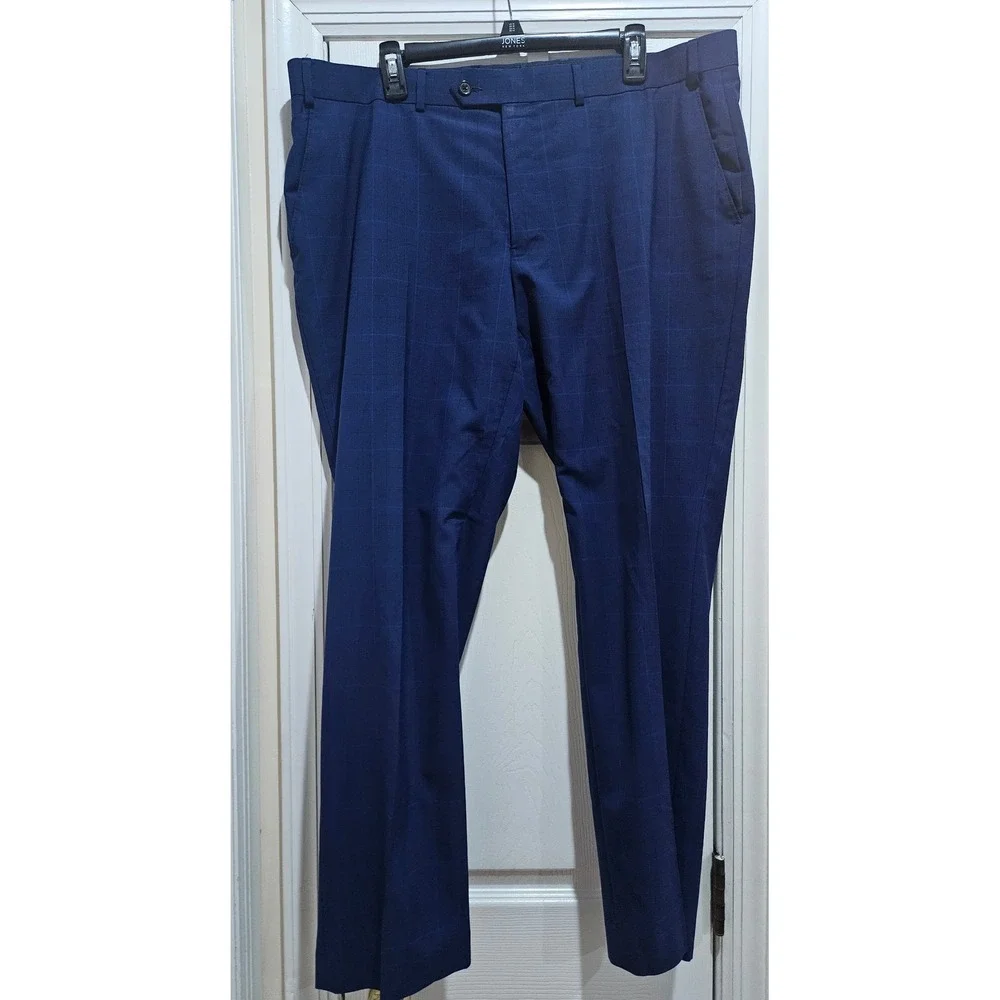 Lauren Ralph Lauren Blue Plaid Dress Pants Modern Fit Menswear - Picture 6 of 10